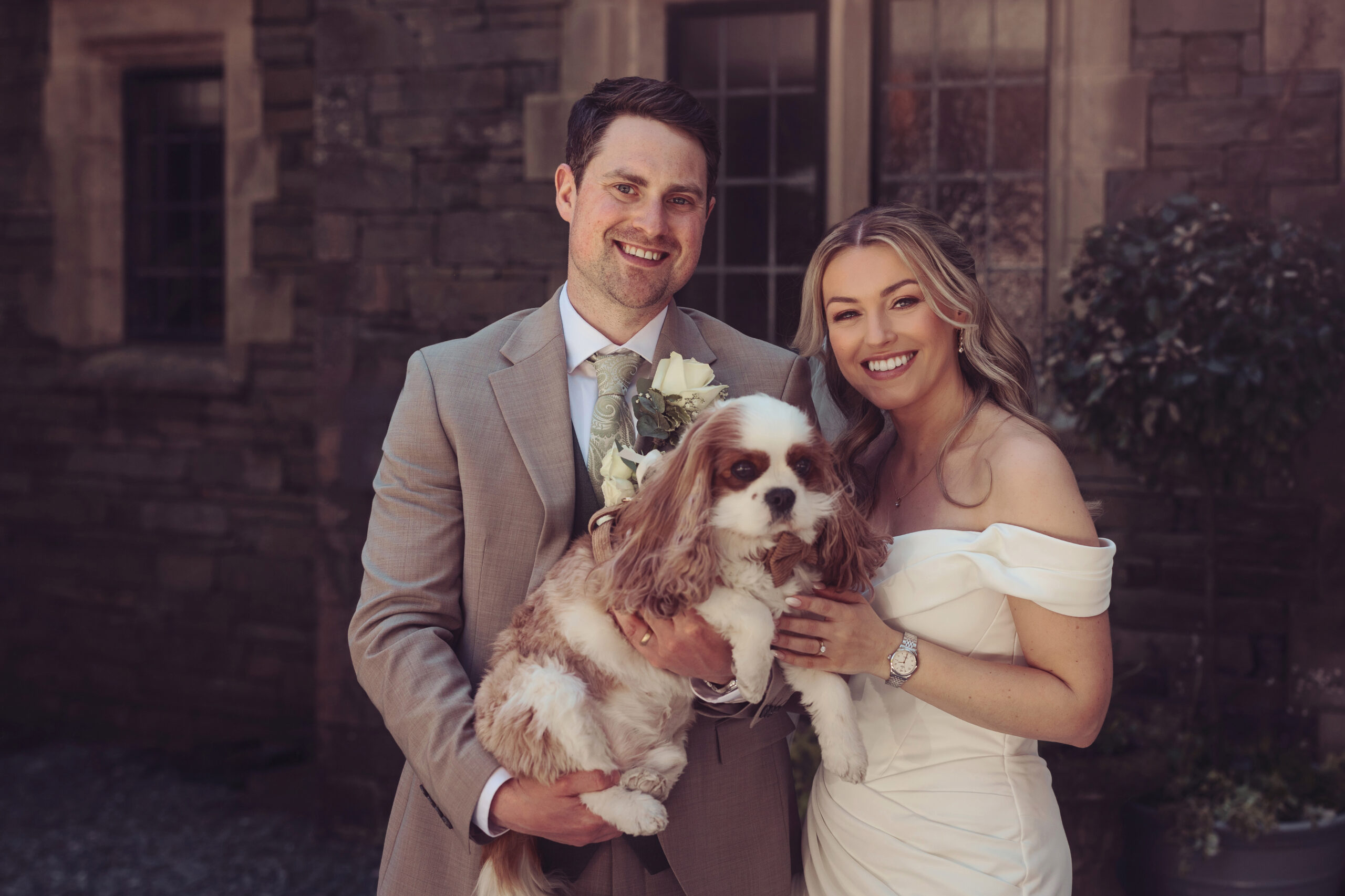 Natural, glowing bridal makeup for an elopement wedding at Cragwood Country House Hotel in the Lake District
